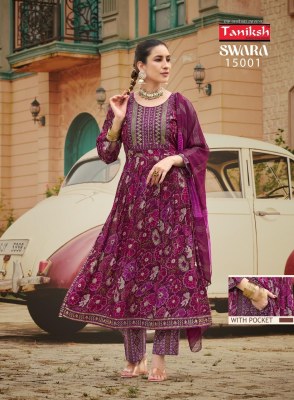 Sawara vol1 by Taniksh capsule reyon embroidered printed readymade suit catalogue readymade suit catalogs