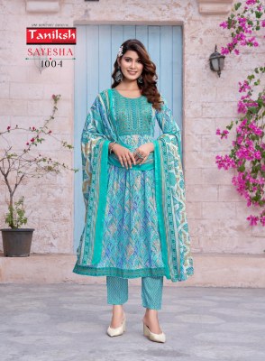 Sayesha vol 1 by Taniksh cambric cotton printed kurti pant and dupatta catalogue at affordable rate readymade suit catalogs