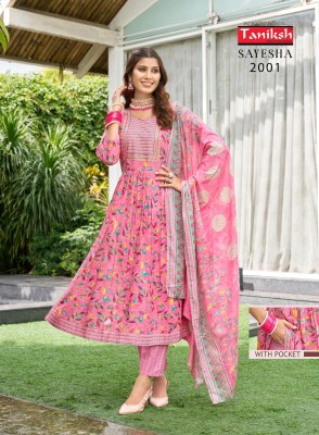 Sayesha vol 2 by Taniksh Cotton cambric printed fancy Anarkali suit catalogue at affordable rate fancy Anarkali suit catalogs