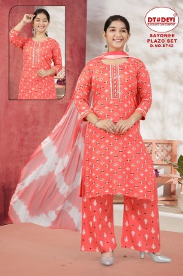 Sayonee by DNo 8742 Reyon printed Palazzo per collection at cheep price readymade suit catalogs