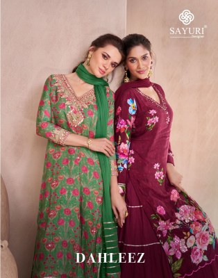 Sayuri Designer Dahleez Design No 5525 to 5528 Series Pure Muslin Readymade Salwar Kameez Wholesaler  