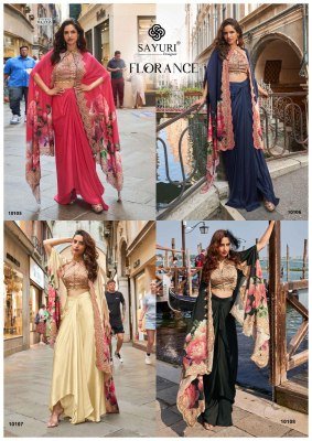 Sayuri Designer Florance Wedding Look Jacket Dhoti Stylist Dress Wholesale Price  readymade suit catalogs