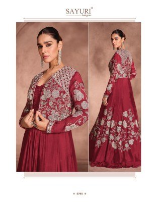Sayuri Designer Mannat Catalog  Premium Chinon Silk Shrug Set with Embroidery Stitched Ethnic Wear Wholesale readymade suit catalogs