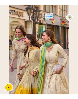 Sayuri Designer Noorjaha Embroidered Silk Readymade Anarkali Gown Suits Wholesale  readymade suit catalogs