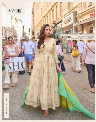 Sayuri Designer Noorjaha Embroidered Silk Readymade Anarkali Gown Suits Wholesale  readymade suit catalogs