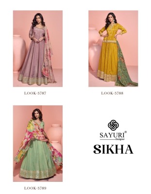 Sayuri Designer Sikha Design No look 5787 , 5788,5789 Readymade Party Wear Dress Wholesale Rate   readymade suit catalogs