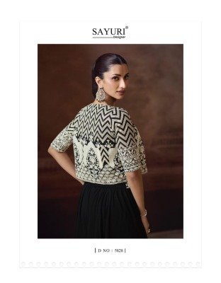 Sayuri Designer Silky Fabric Set Premium Chinon Silk And Georgette Embroidered Short Jacket with Mirror Work  Palazzo And Embroidered Blouse Wholesale fancy sharara suit Catalogs