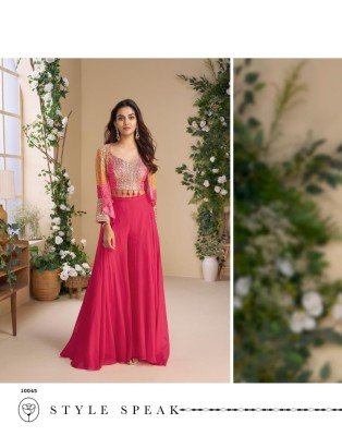 Sayuri Moon Luxe Real Chinon Silk Handwork Embroidered Palazzo Handworked Blouse Suit with Pure Chinon Silk Dupatta wholesale fancy sharara suit Catalogs