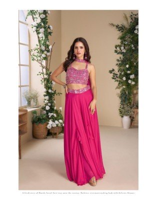 Sayuri Moon Luxe Real Chinon Silk Handwork Embroidered Palazzo Handworked Blouse Suit with Pure Chinon Silk Dupatta wholesale fancy sharara suit Catalogs