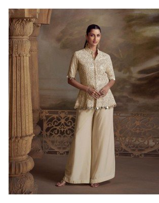Sayuri Zeenat Designer Embroidered Plazzo Set  Pure Viscose Simar Butti And Premium Real Georgette Net  Mirror Stone Work  Tassels Dupatta Wholesale kurtis catalogs