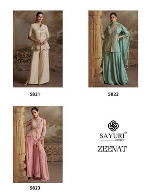 Sayuri Zeenat Designer Embroidered Plazzo Set  Pure Viscose Simar Butti And Premium Real Georgette Net  Mirror Stone Work  Tassels Dupatta Wholesale kurtis catalogs