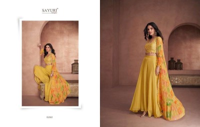 Sayuri designer Utsav free size full stitched crop top gown dress wholesaler  kurtis catalogs