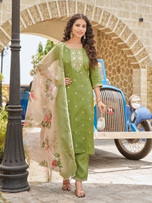 Scorpio by Aanchi 3 piece Straight Roman shimmer readymade suit collection with low rate  readymade suit catalogs