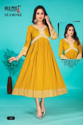 Seamore by Deecee Alia style flared scree printed kurti catalogue at affordable rate kurtis catalogs