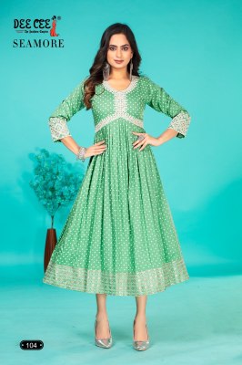 Seamore by Deecee Alia style flared scree printed kurti catalogue at affordable rate kurtis catalogs