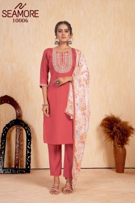 Seamore by Hetaali vol 2 elegant kurti pant and dupatta catalogue at amaviexpo readymade suit catalogs