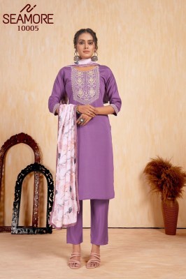 Seamore by Hetaali vol 2 elegant kurti pant and dupatta catalogue at amaviexpo readymade suit catalogs