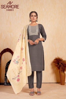 Seamore by Hetaali vol 2 elegant kurti pant and dupatta catalogue at amaviexpo readymade suit catalogs