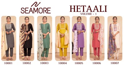 Seamore by Hetaali vol 2 elegant kurti pant and dupatta catalogue at amaviexpo readymade suit catalogs