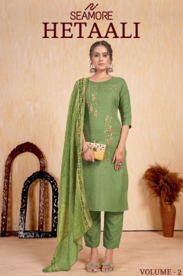 Seamore by Hetaali vol 2 exclusive designer kurti pant and dupatta catalogue at low rate readymade suit catalogs