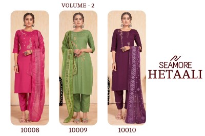 Seamore by Hetaali vol 2 exclusive designer kurti pant and dupatta catalogue at low rate readymade suit catalogs