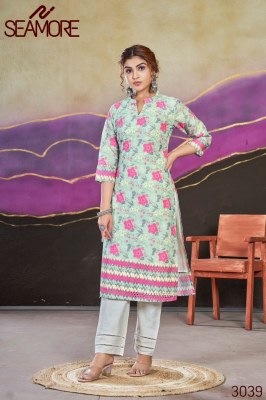 Seamore by bhoomi vol 2 poly cotton lakhnavi digital printed kurti catalogue at affordable rate kurtis catalogs