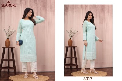 Seamore by pink palak vol 2 exclusive Lakhnavi georgette kurti catalogue at affordable rate kurtis catalogs