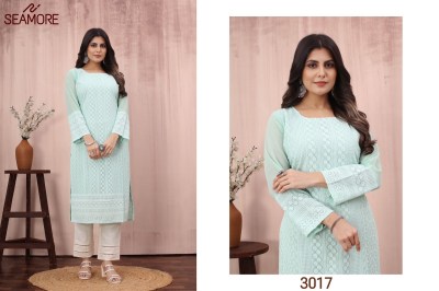 Seamore by pink palak vol 2 exclusive Lakhnavi georgette kurti catalogue at affordable rate kurtis catalogs