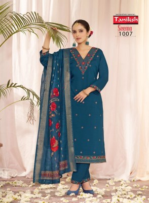 Seema vol 1 by Taniksh embroidered suit catalogue at affordable rate readymade suit catalogs