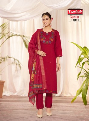 Seema vol 1 by Taniksh embroidered suit catalogue at affordable rate readymade suit catalogs