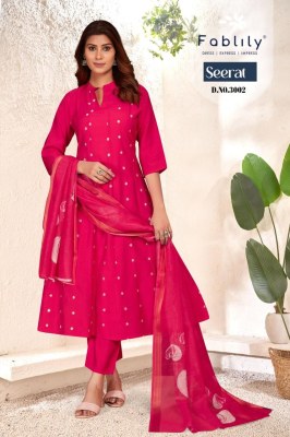 Seerat by Fablily Golden Silk Embroidered readymade suit collection on amaviexpo readymade suit catalogs