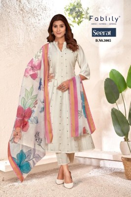 Seerat by Fablily Golden Silk Embroidered readymade suit collection on amaviexpo readymade suit catalogs