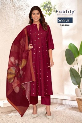 Seerat by Fablily Golden Silk Embroidered readymade suit collection on amaviexpo readymade suit catalogs