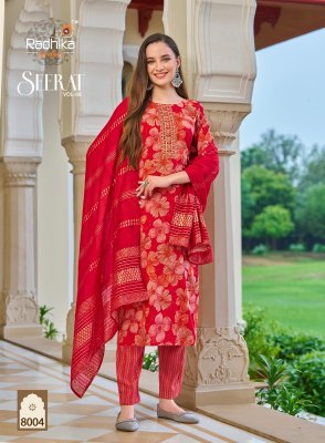 Seerat vol 8 by Radhika lifestyle Reyon capsual foil printed kurti pant and dupatta catalogue at amaviexpo readymade suit catalogs