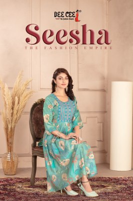 Seesha by Deecee Vatican Print Nyra style Sequence Kurti catalogue   Dee cee