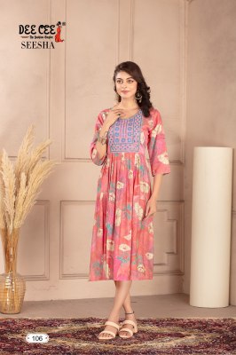 Seesha by Deecee Vatican Print Nyra style Sequence Kurti catalogue   kurtis catalogs