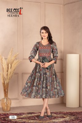 Seesha by Deecee Vatican Print Nyra style Sequence Kurti catalogue   kurtis catalogs