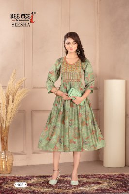 Seesha by Deecee Vatican Print Nyra style Sequence Kurti catalogue   kurtis catalogs