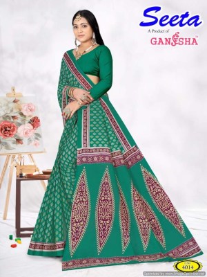 Seeta vol 4 by Ganesha pure cotton printed saree catalogue at affordable rate sarees catalogs