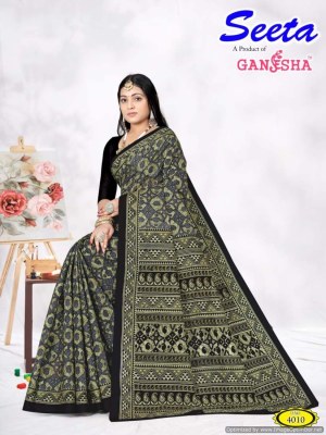 Seeta vol 4 by Ganesha pure cotton printed saree catalogue at affordable rate sarees catalogs