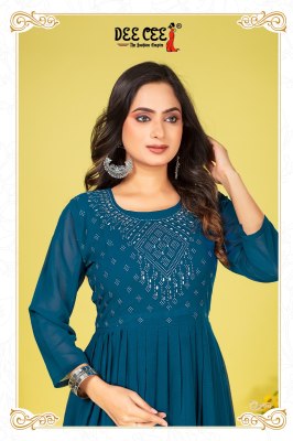 Sehar by Deecee long flared diamond work kurti catalogue at affordable rate kurtis catalogs