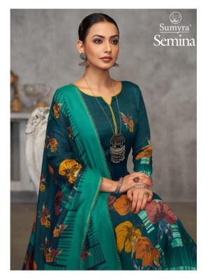 Semina by Sumyra Radhika fashion Pashmina designer Printed Fancy Readymade Suit catalogue at low price wholesale catalogs