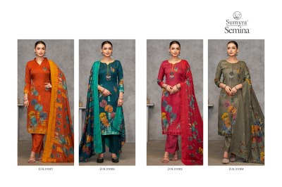 Semina by Sumyra Radhika fashion Pashmina designer Printed Fancy Readymade Suit catalogue at low price readymade suit catalogs