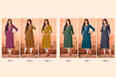 Serena vol 10 by Ladies Flavour reyon heavy embroidered Kurti Catalogue at affordable rate kurtis catalogs