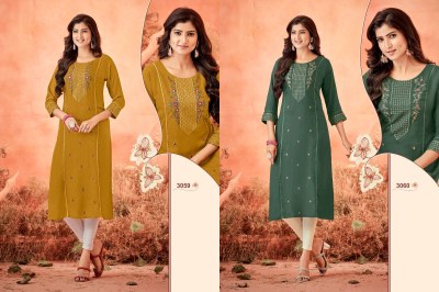 Serena vol 10 by Ladies Flavour reyon heavy embroidered Kurti Catalogue at affordable rate kurtis catalogs