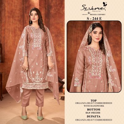 Serine by D No S 244 AB present heavy embroidered readymade suit catalogue at low rate  readymade suit catalogs