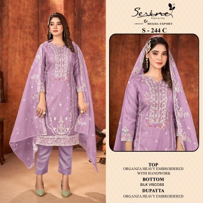 Serine by D No S 244 AB present heavy embroidered readymade suit catalogue at low rate  readymade suit catalogs