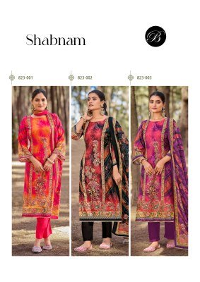 Shabnam by Belliza Pure Viscose Muslin digital printed handwork dress material catalogue at affordable rate  salwar kameez catalogs