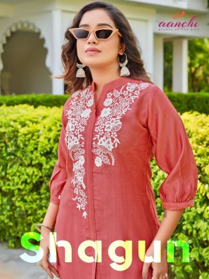 Shagun by aanchi fancy embroidered work short top western wear catalogue at low rate Aanchi 