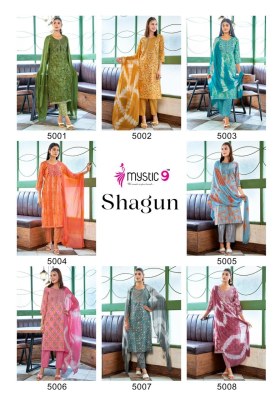 Shagun vol 5 by Mystic 9 reyon capsual foil printed reaymade suit catalogue at affordable rate readymade suit catalogs